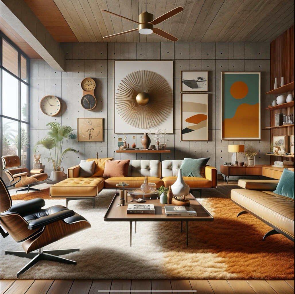 Mid-Century style (3D Perspective)